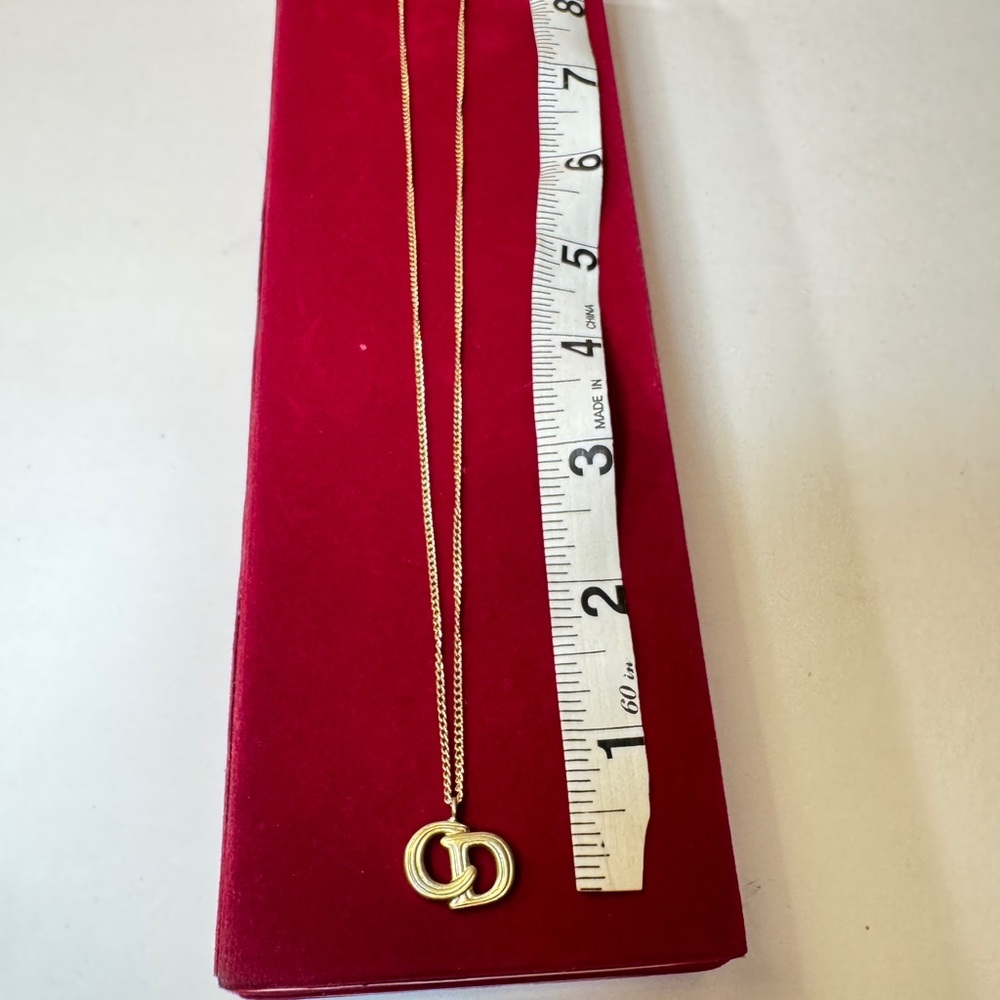 Designer Gold Initial Pendant Necklace - Picture 10 of 13